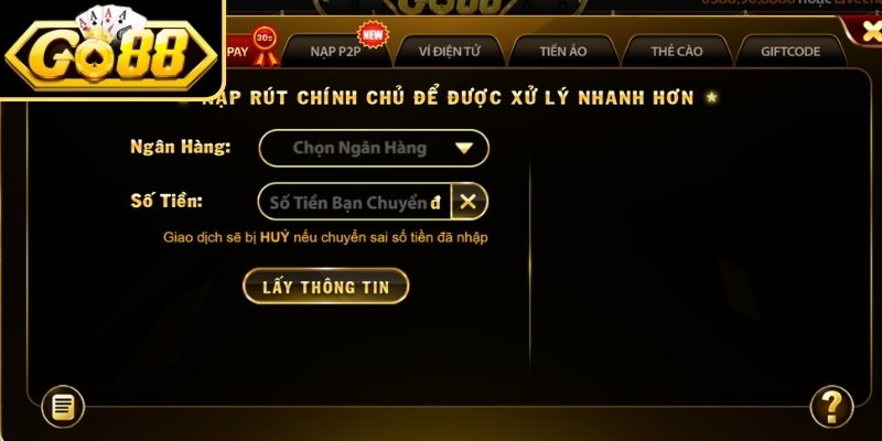 Tổng quan về hệ thống giao dịch nạp rút tiền GO88