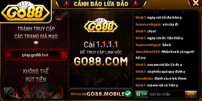 Cảnh báo link giả mạo